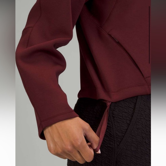 ❤️LULULEMON AIR WRAP CROPPED CREW *MODAL-RED MERLOT-12-NWOT❤️ - Picture 10 of 16